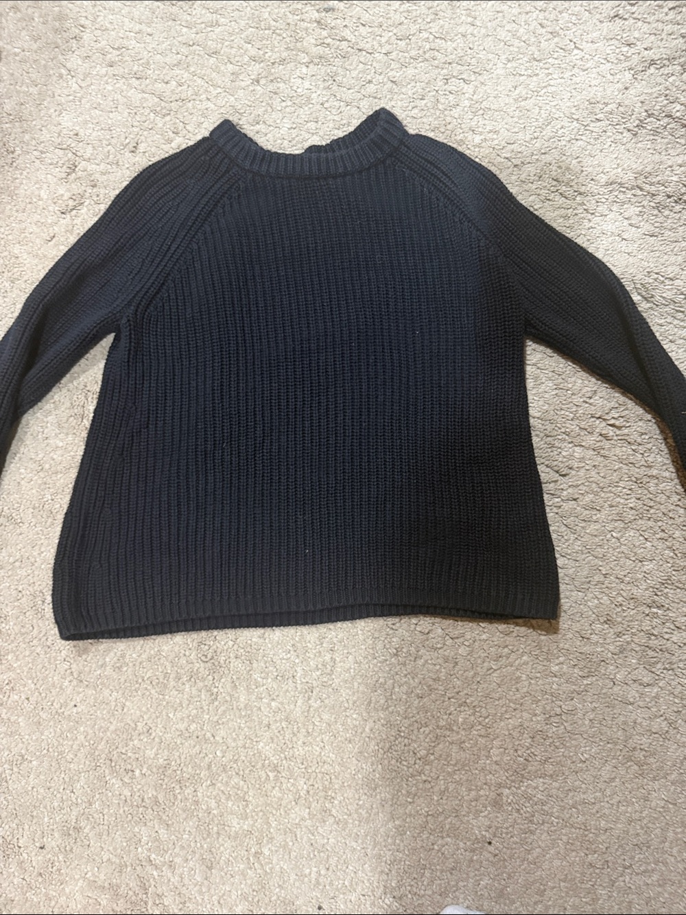 Quince Black Ribbed Crewneck Sweater size small perfect fall staple!!